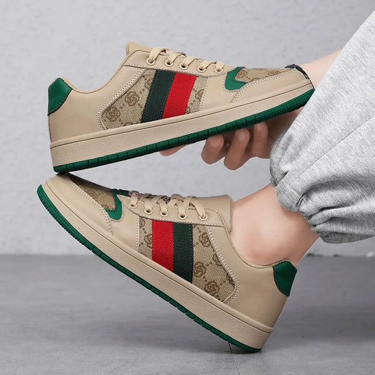 Unisex Canvas Casual Sneakers - Breathable Lace-Up Skateboard Shoes All Seasons