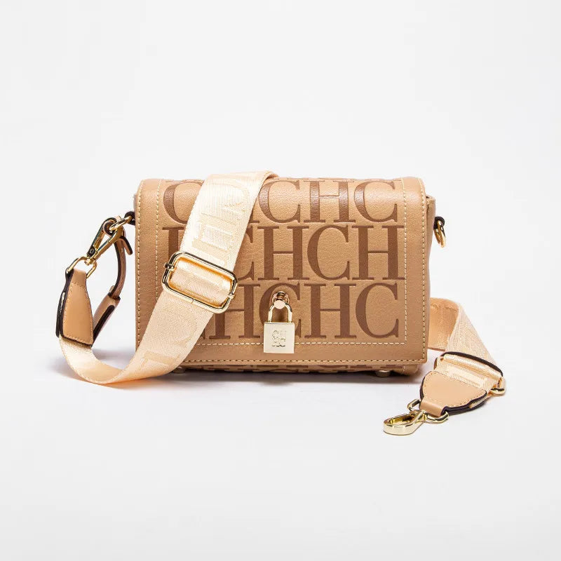 CH Luxury Fashion Design New Solid Colour Printed Bag Metal Accessories Buckle.