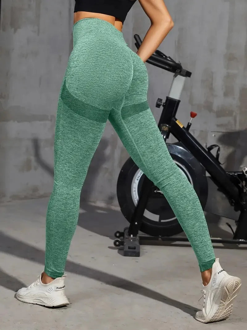 High Waist Yoga Pant Active wear for Running Cycling and Gym Hip Lifting and Slimming Leggings