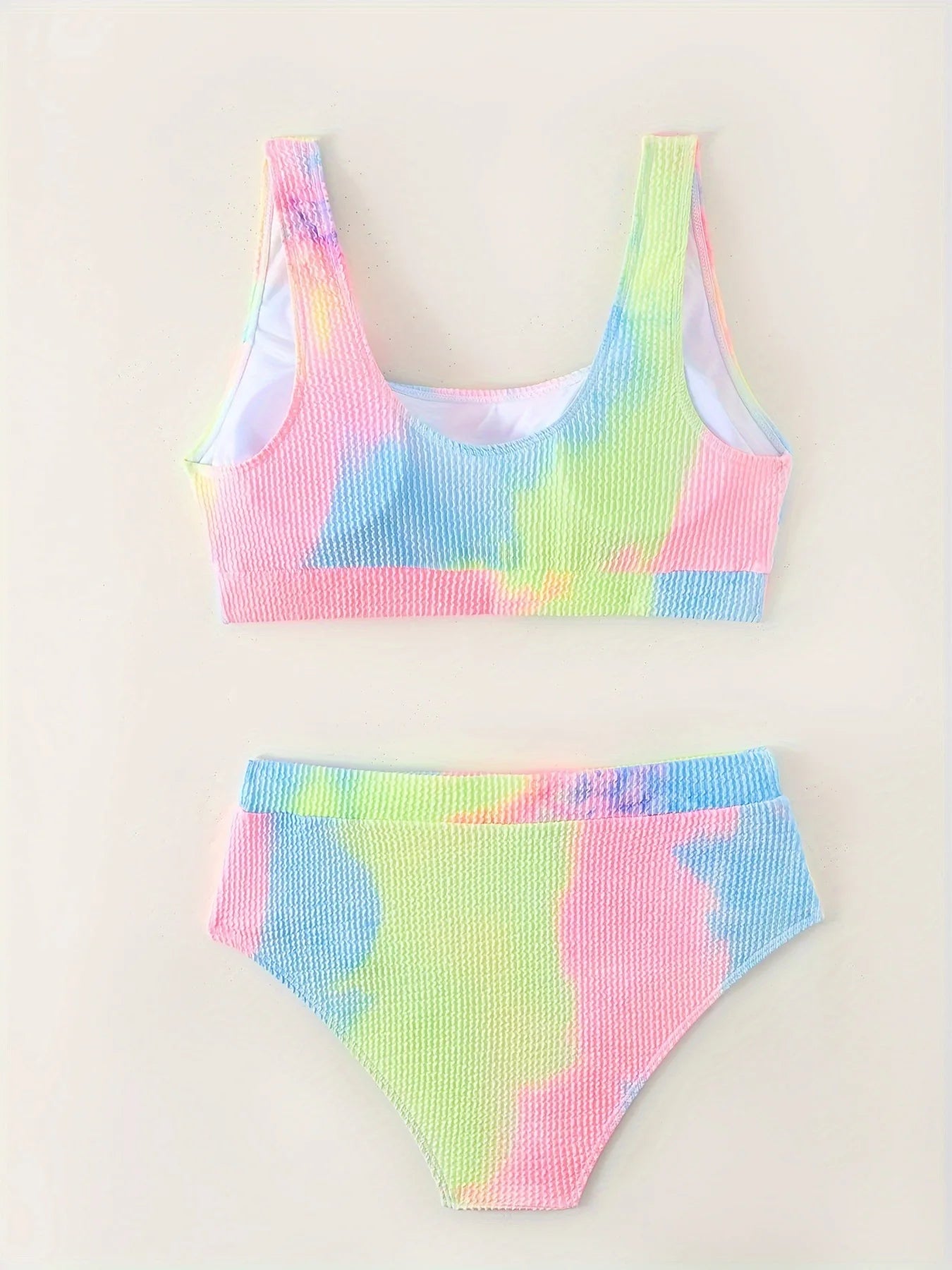 Plus Size Bikini Set Tie-Dye Swimwear 2025 Swimsuit Two Piece Beach Wear.