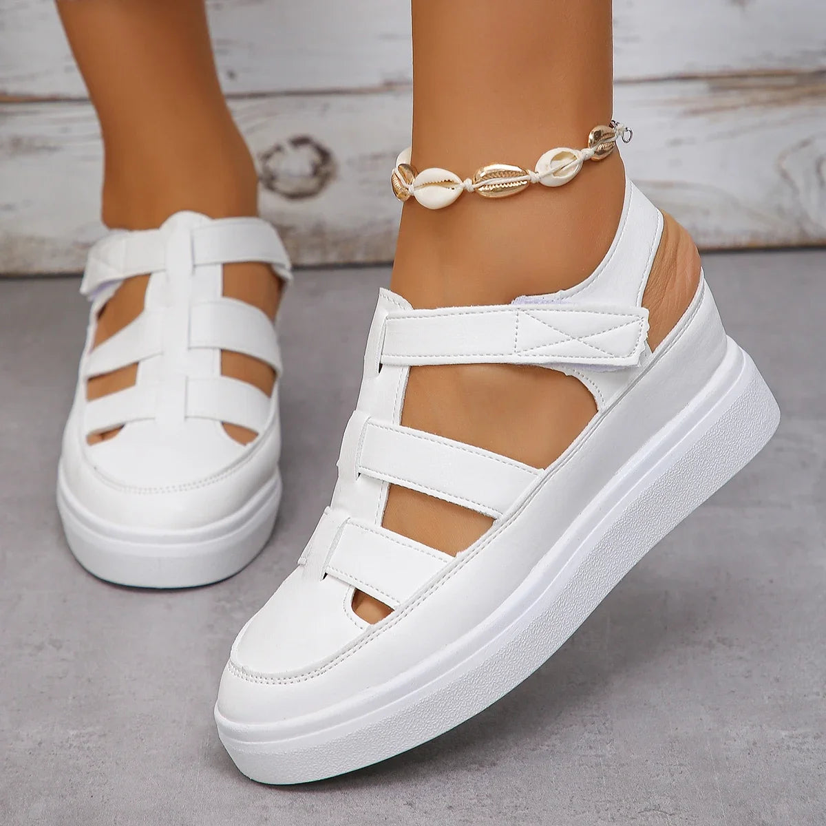 Summer 2025 New Wedge Heel  Summer Shoe/Sandals Thick Sole For Comfort