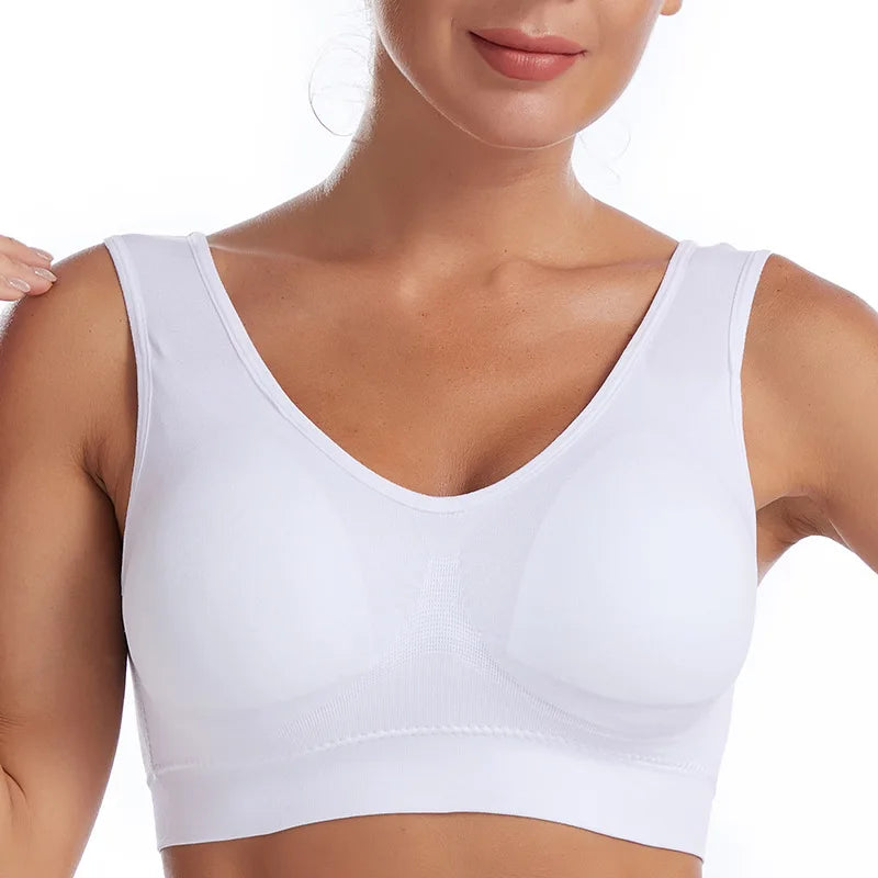 Ladies Seamless Breathable Wire Free Push-Up Bralette Comfortable And Padded For Your Comfort. Sz S-6XL