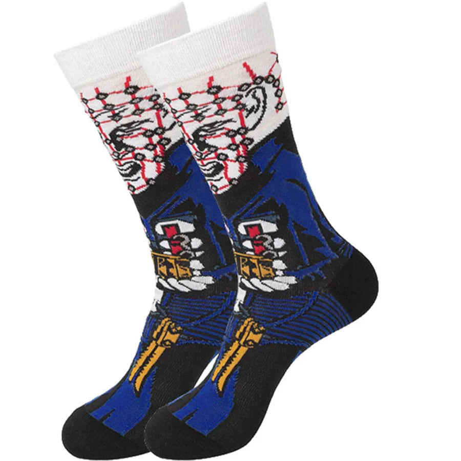 cartoon gamers anime socks men women crew socks Christmas Halloween novelty funny happy crazy street style skate socks