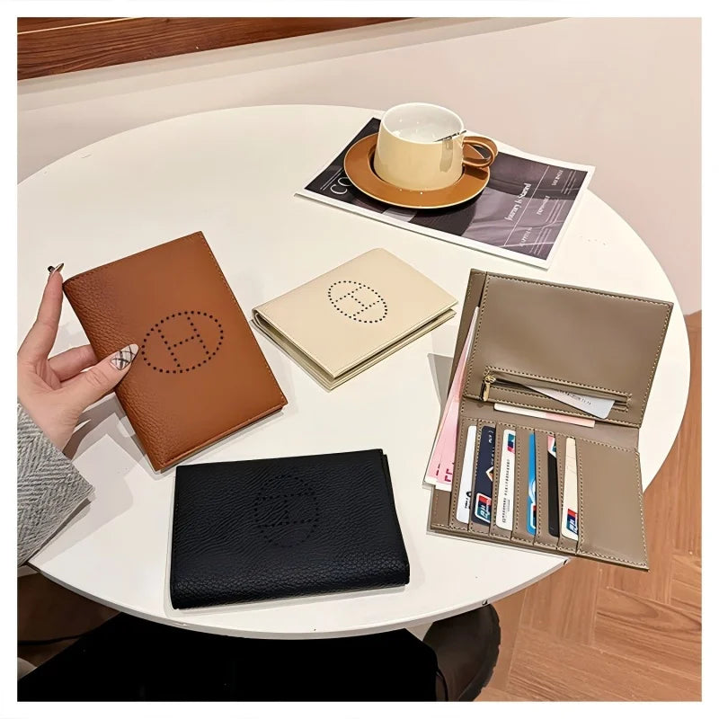 2025 Luxury-Style, Small-Sized Passport Holder, Women's Travel Card Bag, Integrated Wallet, Portable Document Storage Bag