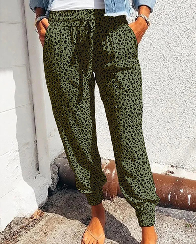 New European Women's Loose Print Casual Pants.  S-3x