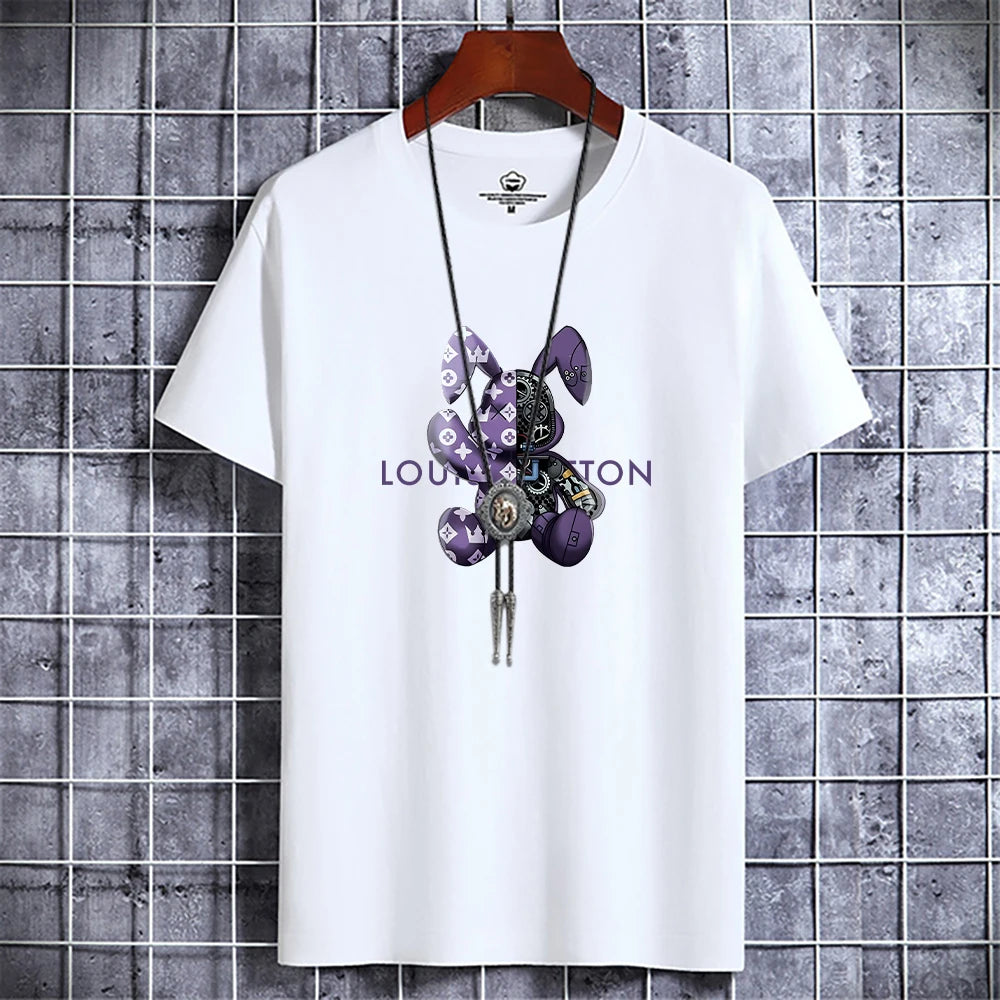 Summer Men's High Quality Cotton Casual T-Shirt.