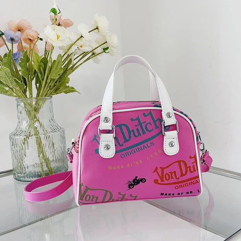 Ladies Cross-body/Shoulder Graffiti PU Leather Bag