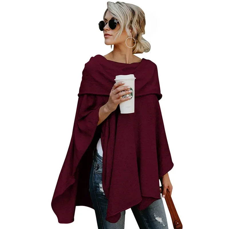 2025 New European Popular Off Shoulder Women's Spring And Autumn Loose Irregular Hem.  xS-3x