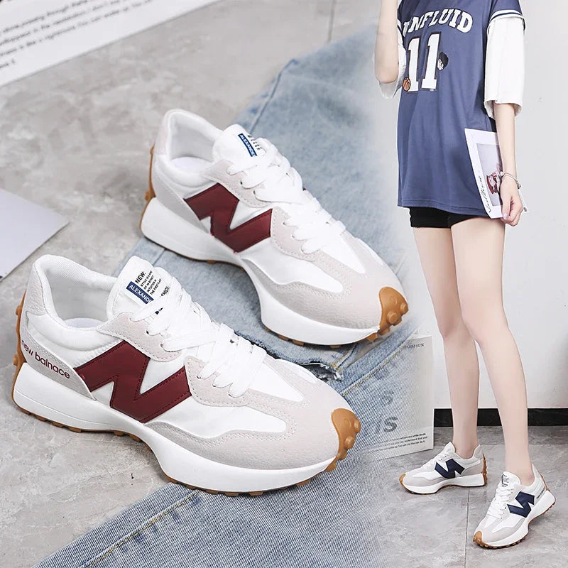 Women Sneakers 2025 New Spring Brand Luxury Vulcanized Shoe Casual Footwear Zapatillas Mujer Light Flat Breathable Shoe.