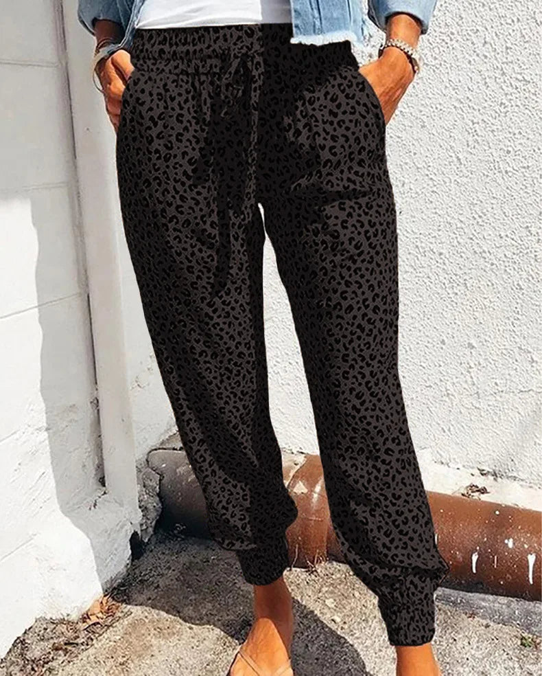 New European Women's Loose Print Casual Pants.  S-3x