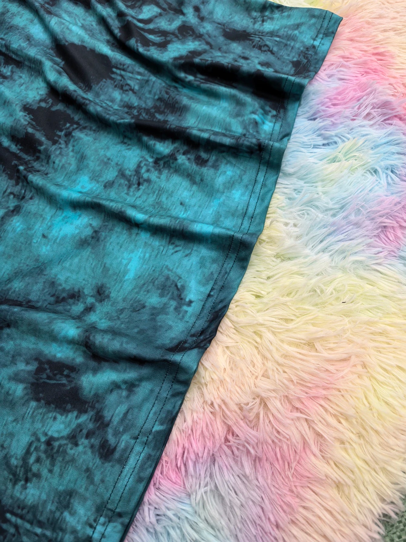 Plus size tie-dye printed short-sleeved T-shirt elegant lace-up design casual style