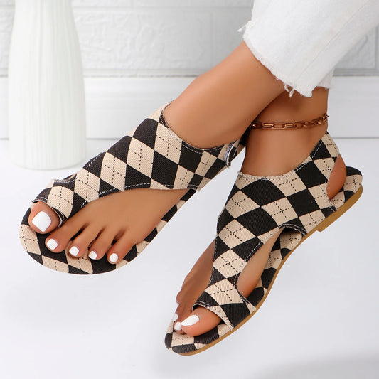 New Summer Flat Sandals Sling Back Casual Fashion Shoes