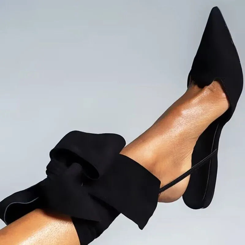 Ladies Pointed Toe Sandals Summer Slingbacks Flat Heel Sandals.
