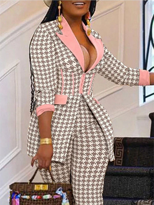 Ladies Posh Two Piece Set Elegant Suit