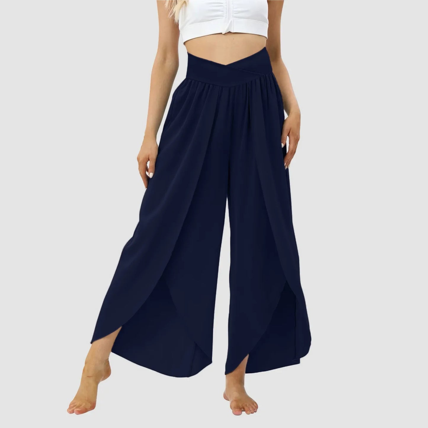 Women Wide Leg High Waist Hippie Casual Wear Boho Palazzo Pants.  S-3X
