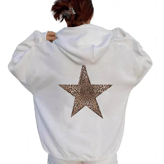 2025 Fashion Trend Printed Hooded Sweatshirt Y2K Versatile Long Sleeve Pullover Top.  S-3X