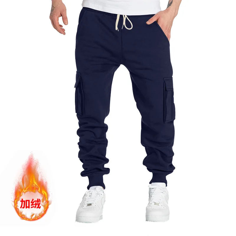 Men Cargo Pant Spring Skinny Pockets Casual Sports Drawstring Pant.  S-3X