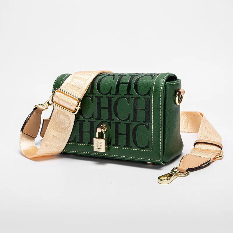 CH Luxury Fashion Design New Solid Colour Printed Bag Metal Accessories Buckle.