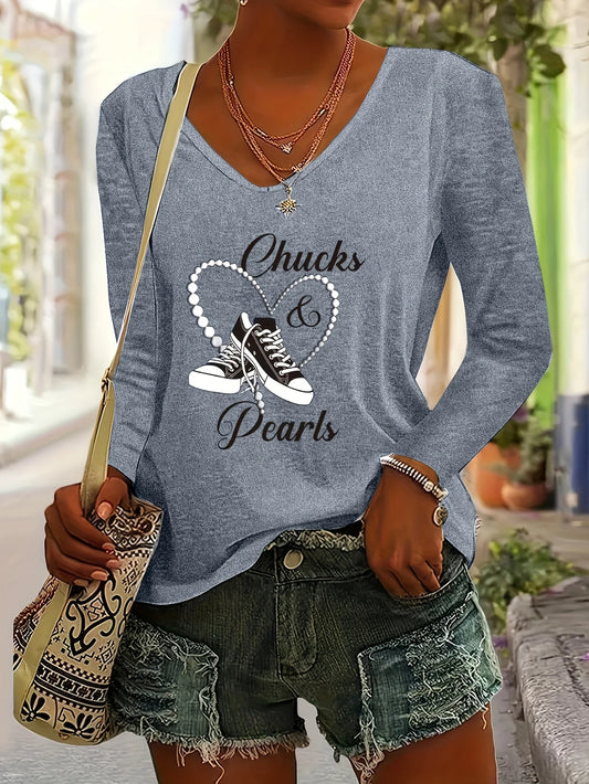 Plus size women's V-neck elegant casual style suitable for all seasons