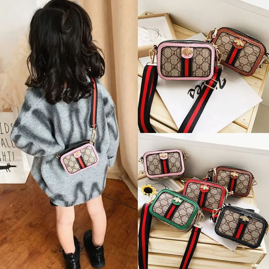 New Fashion Cute Mini Children's Waterproof PU Shoulder Cross-body Bag