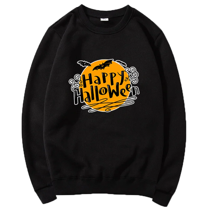 Fashion Halloween Pattern Print Crew Cute Long Sleeve Sweatshirt.  S-5X
