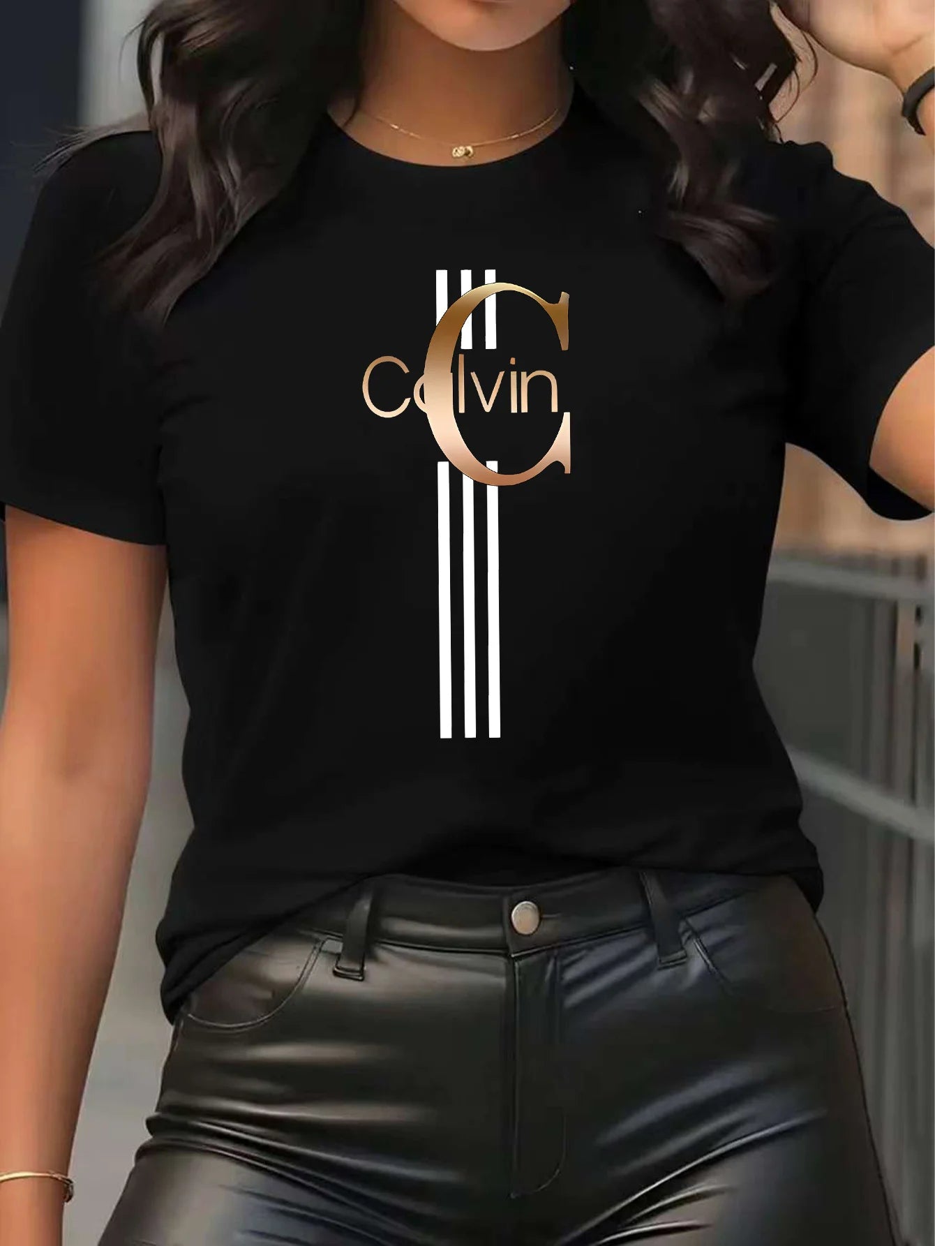 Women's PLUS-size Printed Short-sleeved T-shirt, Loose and Casual, Soft, Comfortable and Breathable, Outdoor Sports