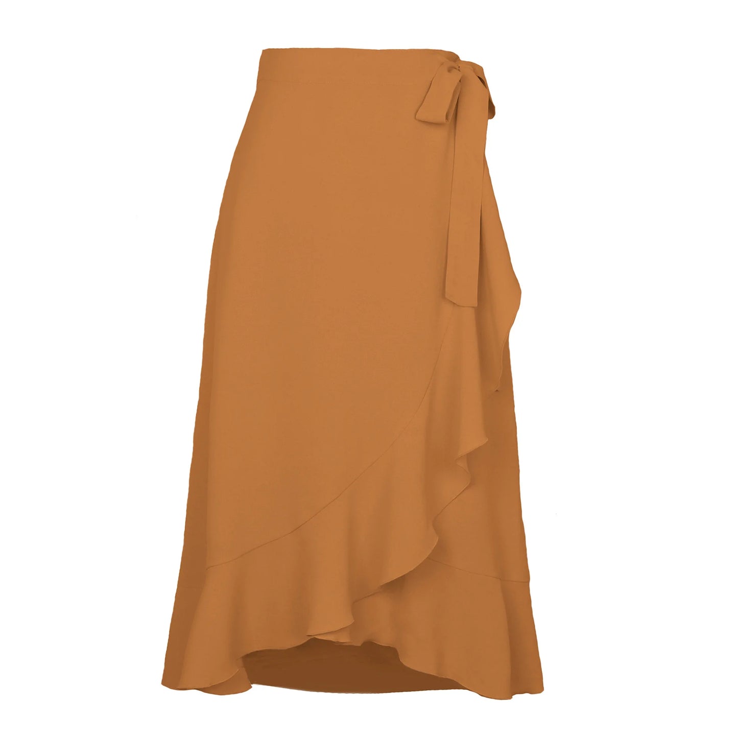 Women Summer Irregular Solid Colour Skirt.  S-XL