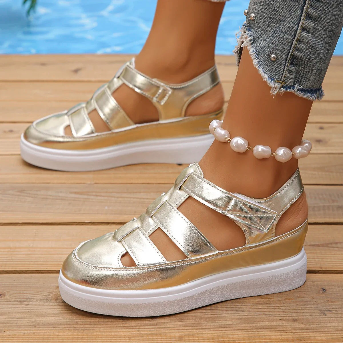 Summer 2025 New Wedge Heel  Summer Shoe/Sandals Thick Sole For Comfort