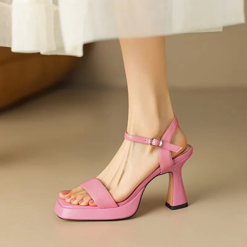 Women's Fashionable Square Thick Heel Sandals