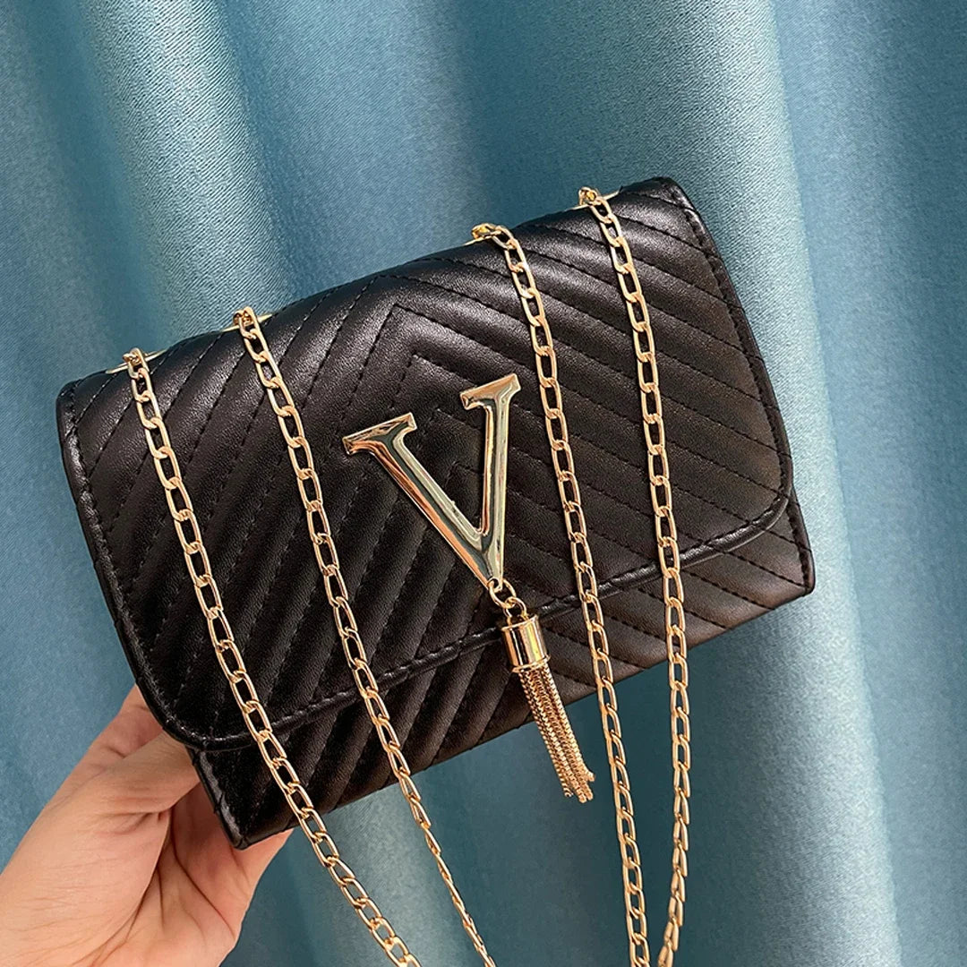 Thread Luxury Handbag Shoulder Bags Brand Sequined Tassel Clutch Small Bag and Purse /Cross-body Bag