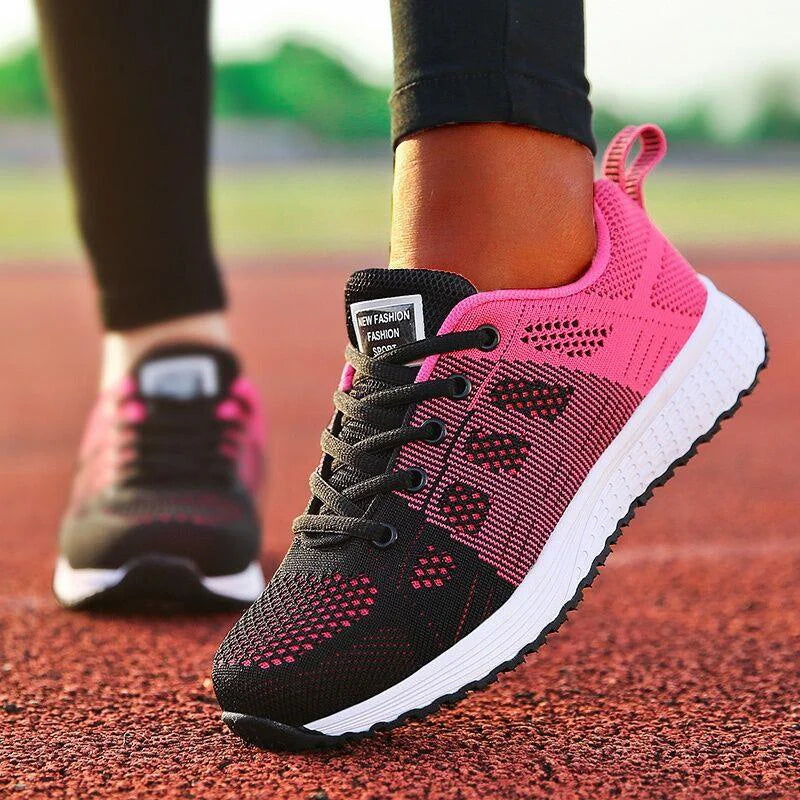 Women's Sneakers 2025 New Fashion Comfortable Breathable Trainers Casual Lace Up Sneakers