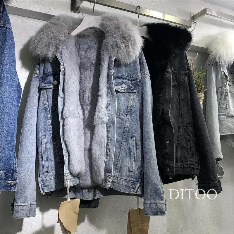 Women Denim Coat Single Breasted Button, Pockets Outerwear Casual Warm Solid Loose Fit.  S-2X