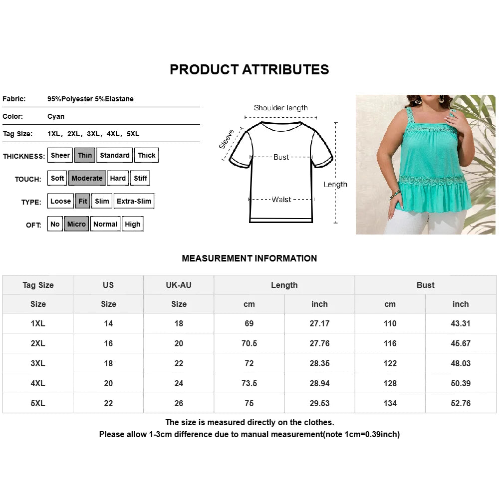 Plus Size Women's Summer Casual Tank .