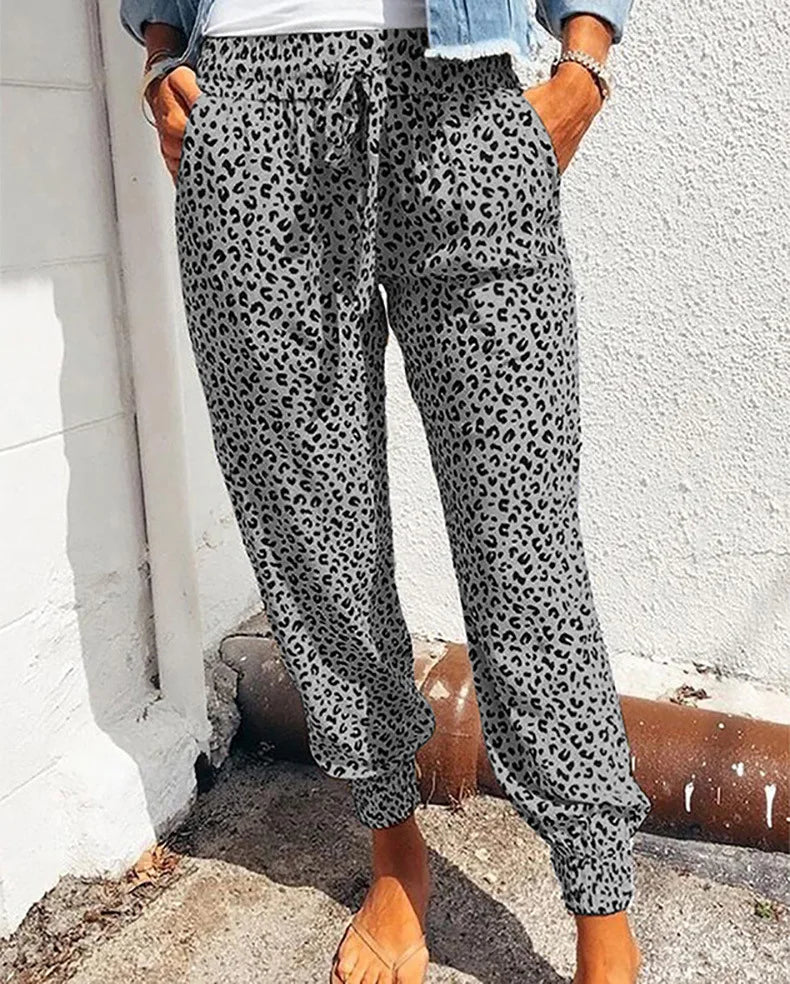 New European Women's Loose Print Casual Pants.  S-3x