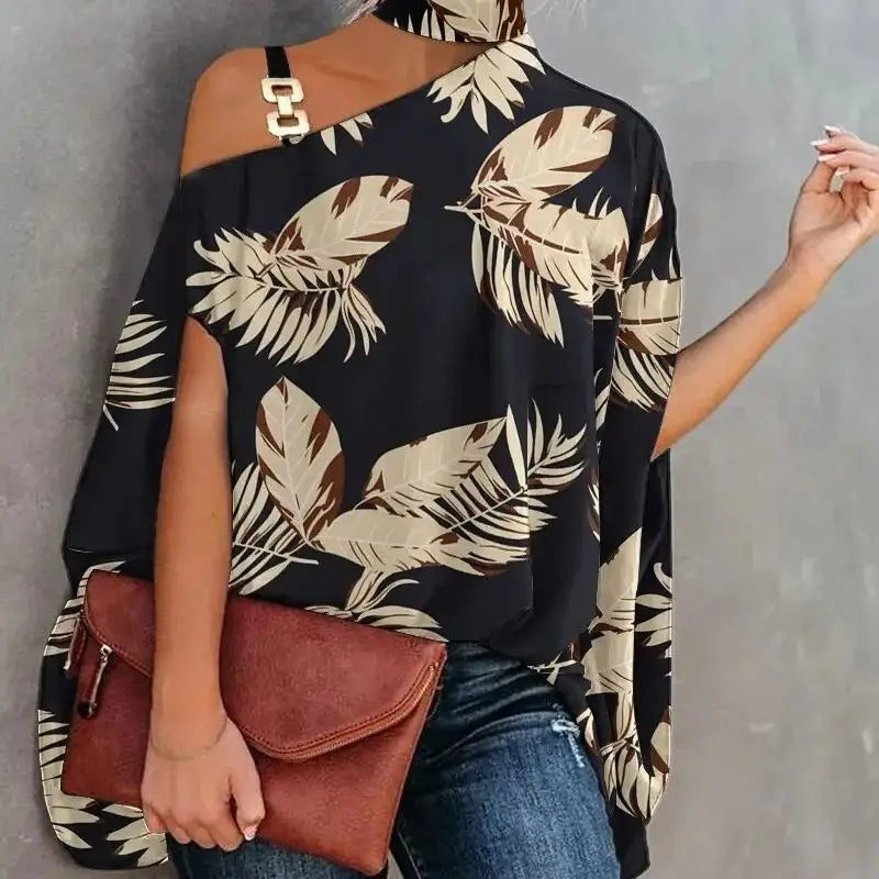 Casual Loose Women's Blouse Batwing Sleeve Spring Summer Elegant Blouse.  S-xxL