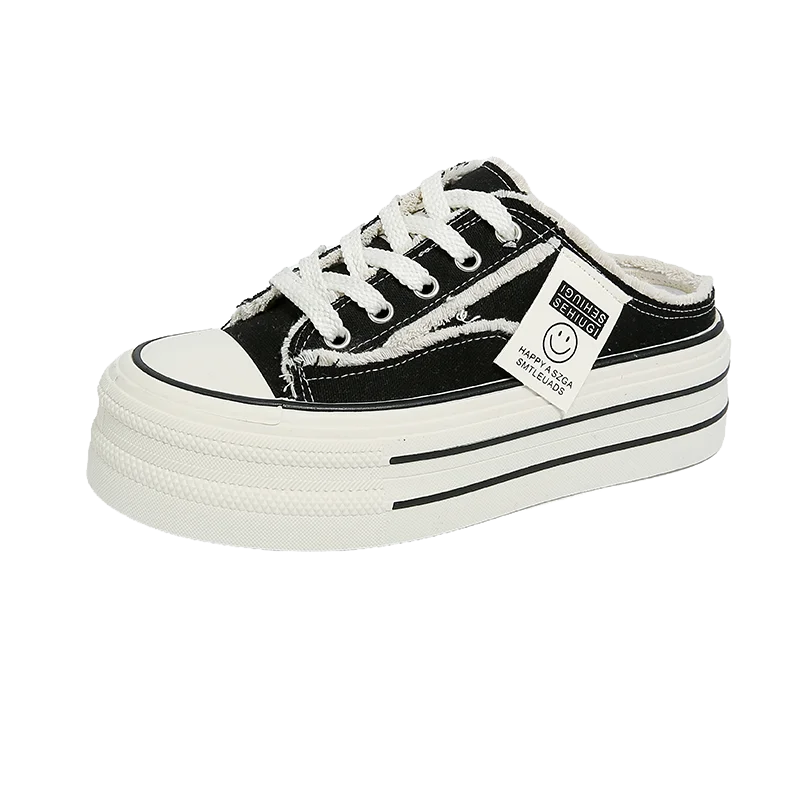 New Women's Canvas Breathable Casual Sport Thick Soled Shoes .