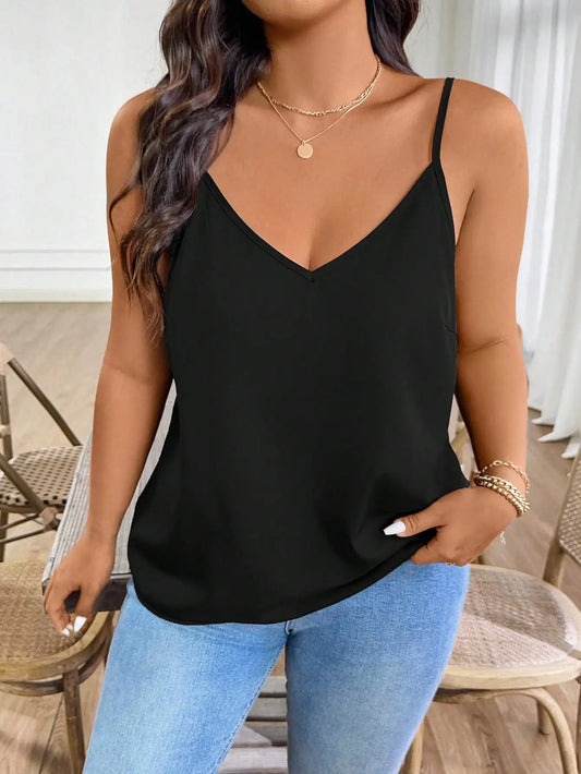 Plus size casual women's fashion comfortable versatile camisole top.  XL-6X