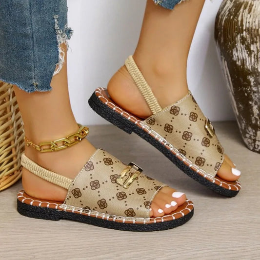 Casual Luxury Summer Sandals New Fashion Outdoor Flat Open Toe.