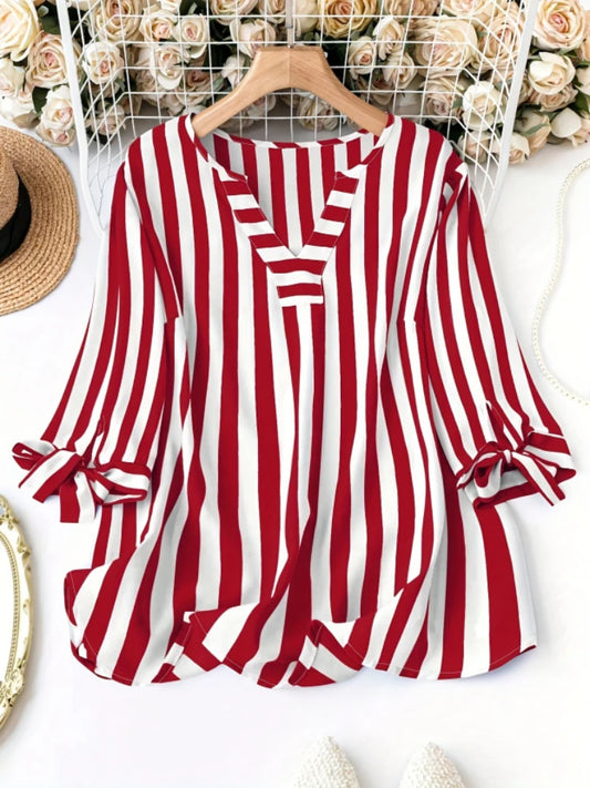 Plus Size Light Breathable European Style Blouse .