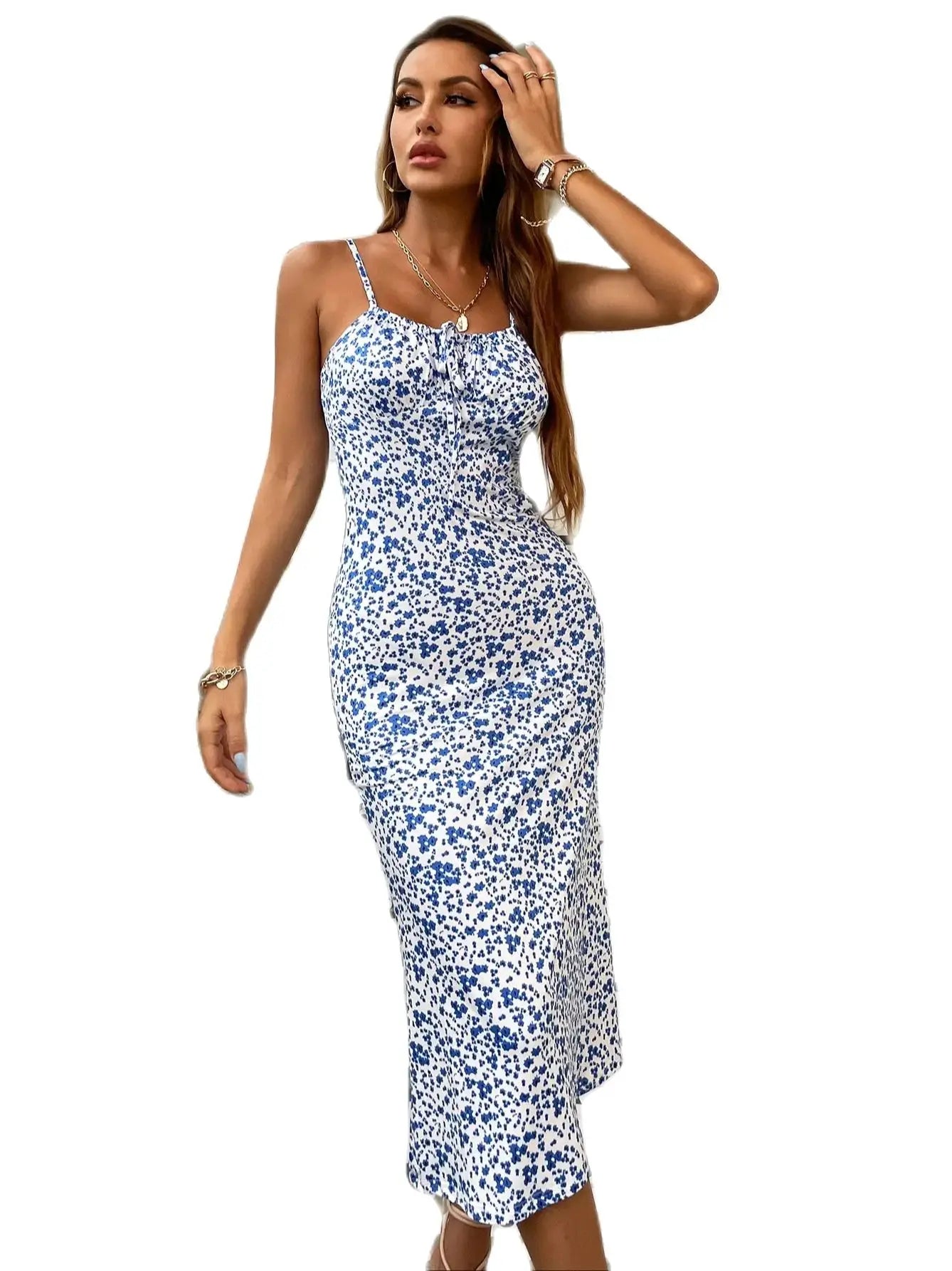 Women's Slim maxi-dress temperament elegant Dress