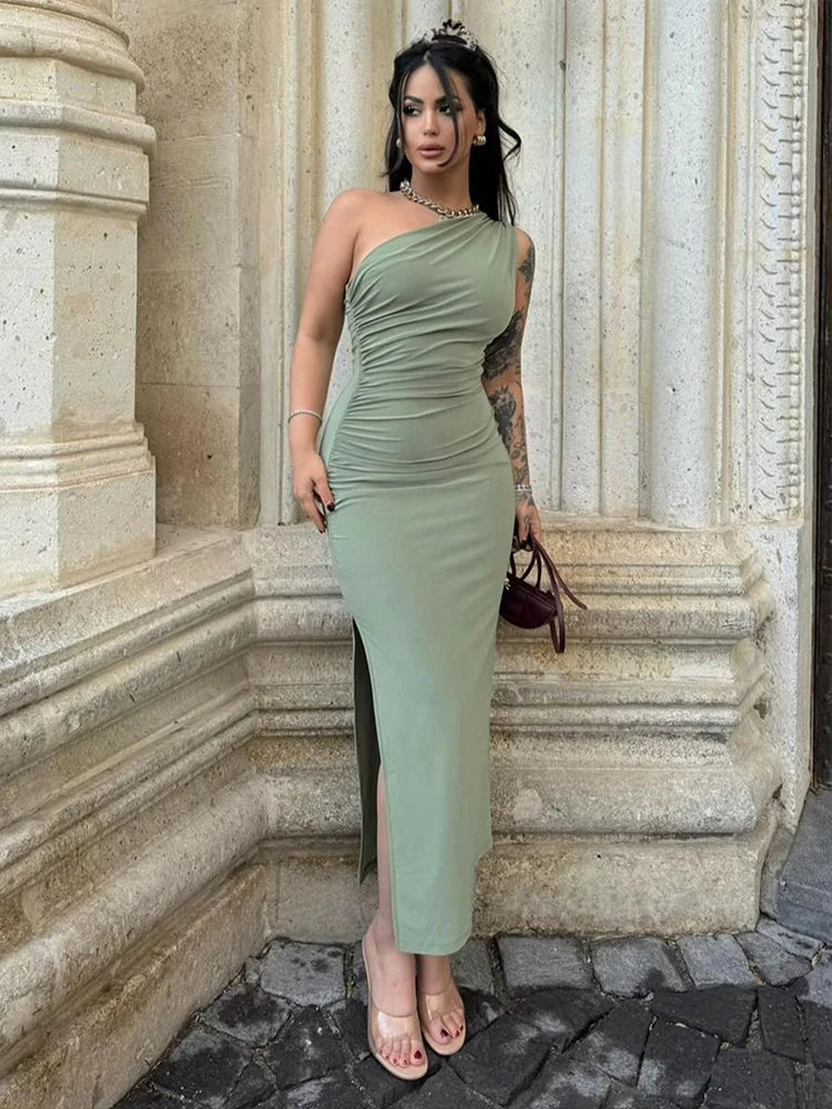 Summer Maxi Sexy Sleeveless Backless Slim Elegant Party Dress.