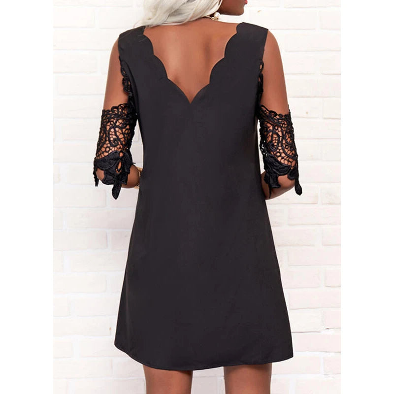 Women Half Sleeve Solid Summer Dress.  S-2x