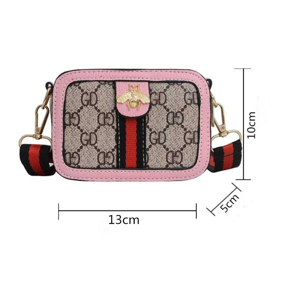 New Fashion Cute Mini Children's Waterproof PU Shoulder Cross-body Bag