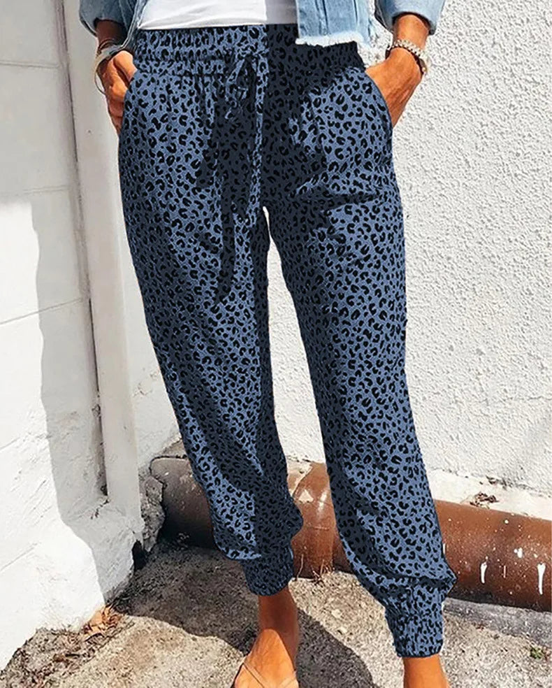 New European Women's Loose Print Casual Pants.  S-3x