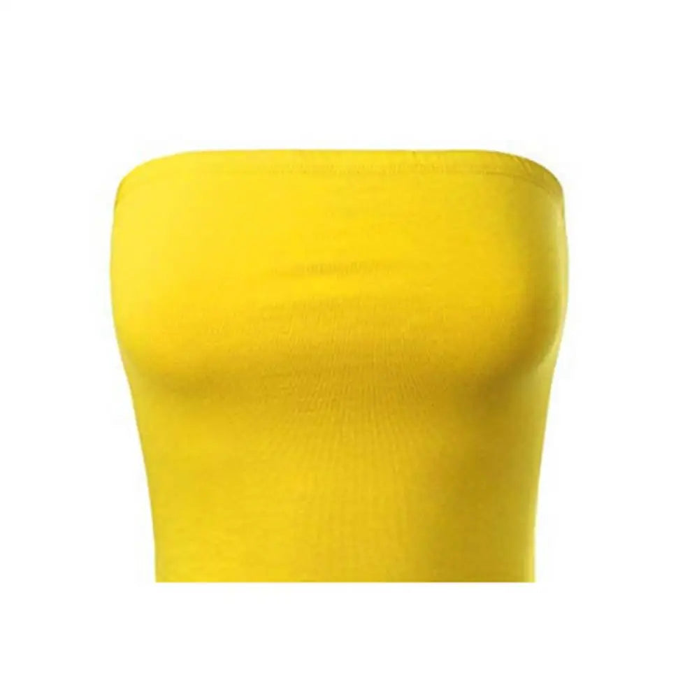 Women's Strapless Top Sexy Sleeveless Crop Top Bandeau Tube Top.  S-XL