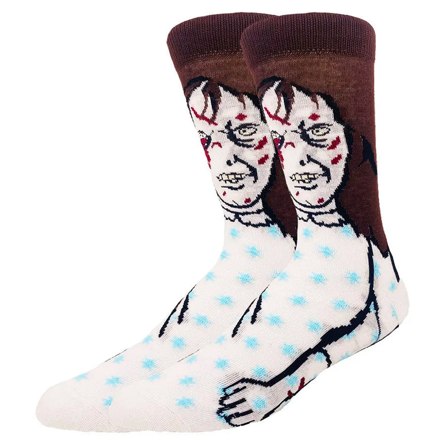 cartoon gamers anime socks men women crew socks Christmas Halloween novelty funny happy crazy street style skate socks