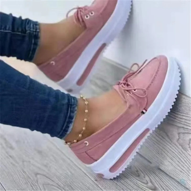 Platform Women's Sneakers Fashion Casual Comfortable Slip on Flat Vulcanized Shoes