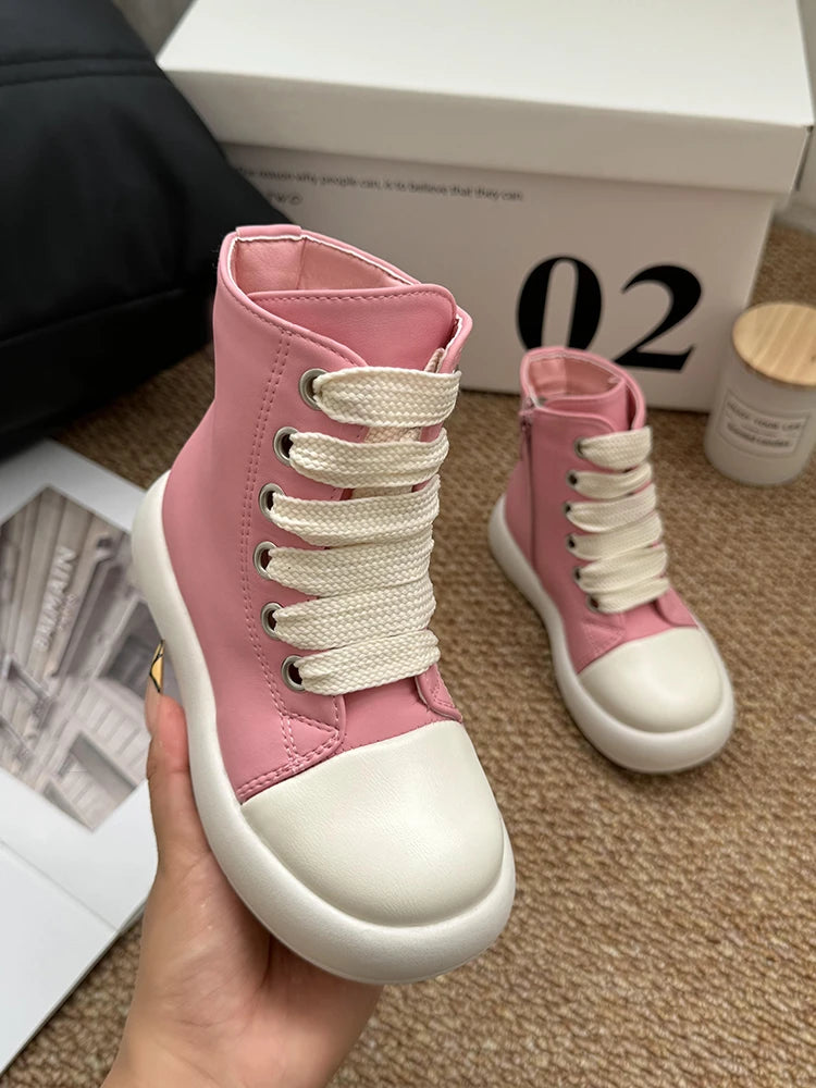 Children's Boots Autumn and Winter New Korean Style Short Boots for Boys and Girls Waterproof Mid-Calf Baby Girl Leather Boots Fashionable Brand Shoes