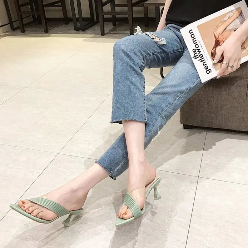 Summer Women  Sexy Mules Quality Slip-on Sandal