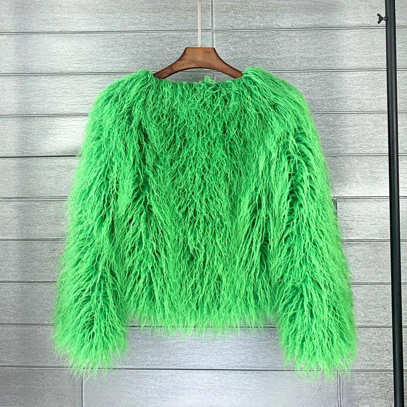 Women Autumn Winter Top Fashion Faux Fur Coat Elegant Thick Warm Jackets for Women.  S-3x